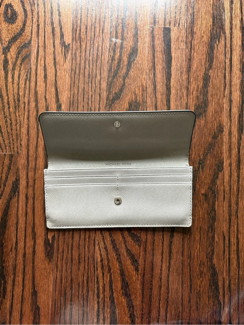 Michael Kors Light Grey Leather Wallet